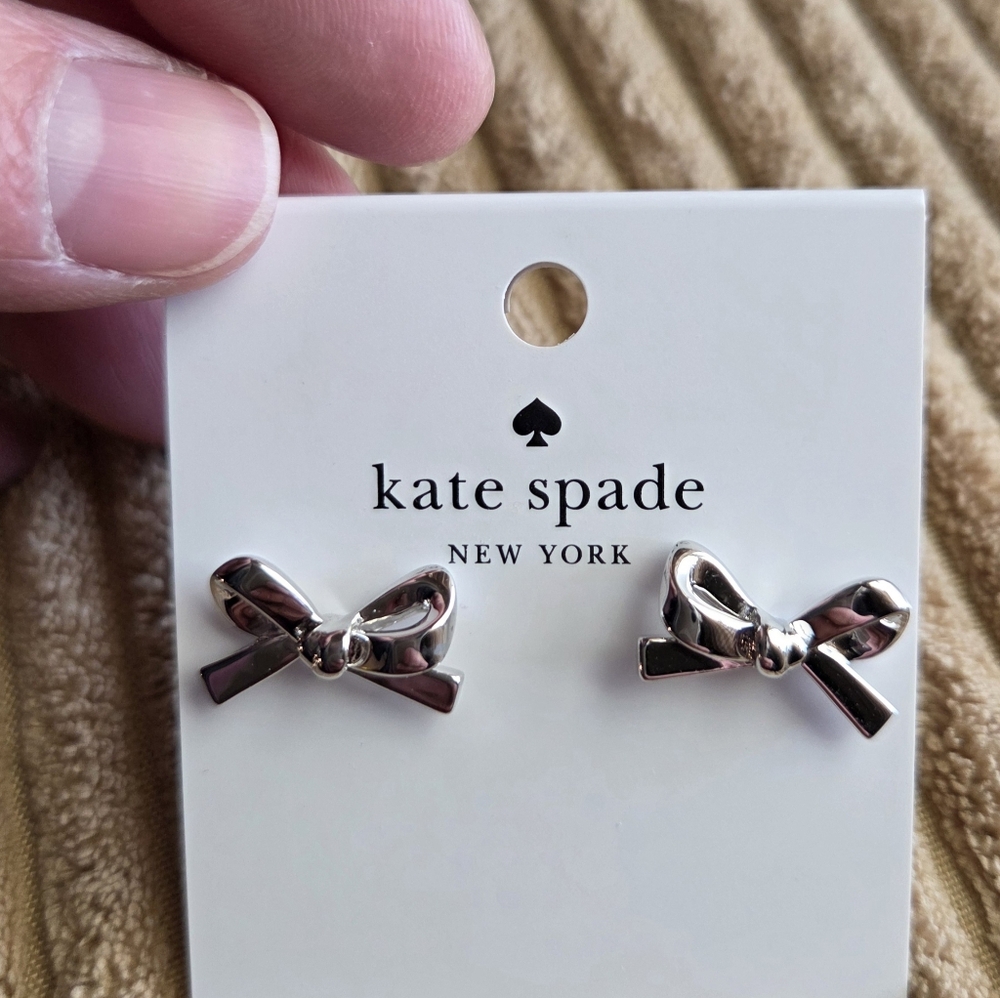 Kate Spade Silver Bow Earrings